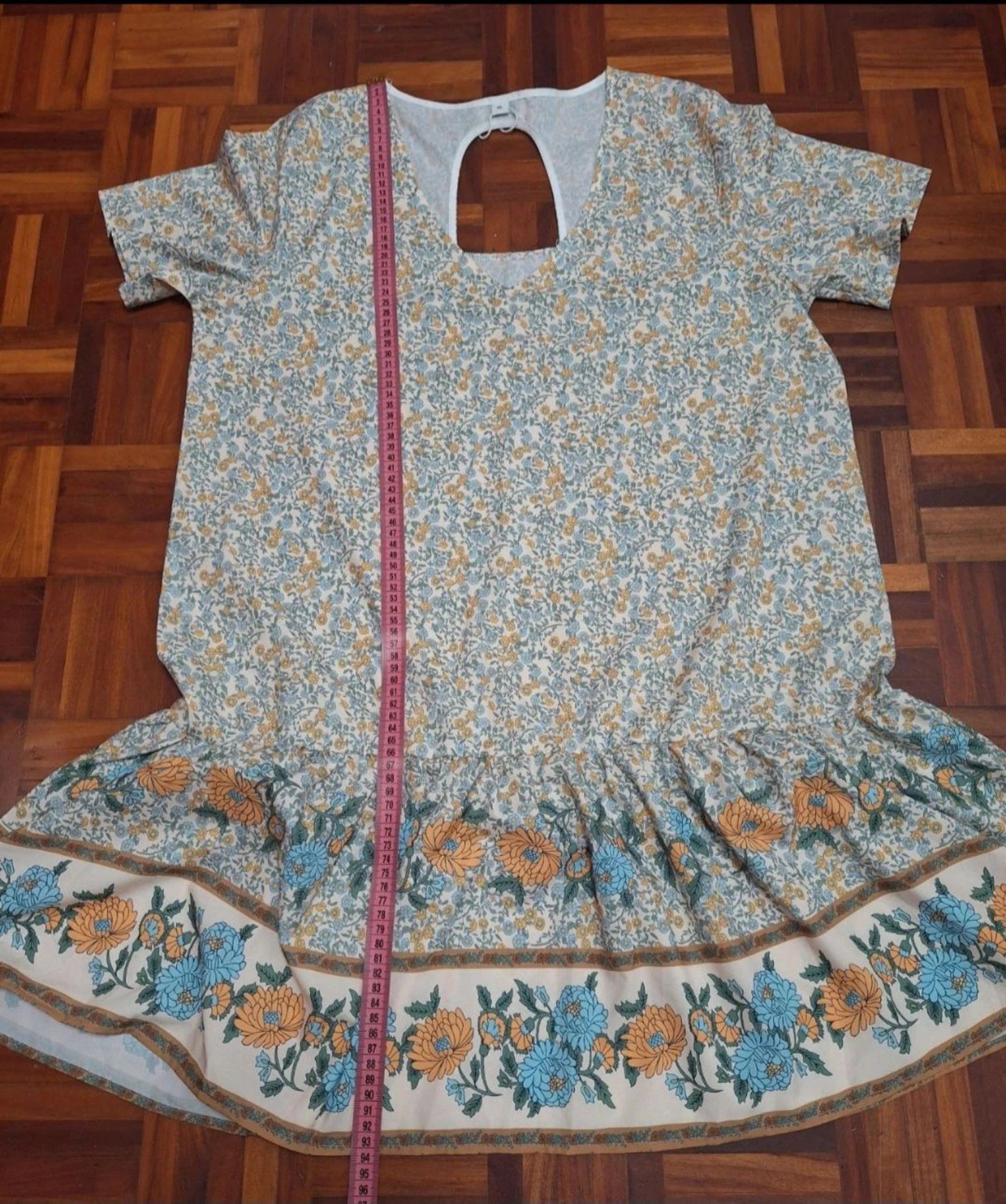 Vestido boho floral espalda abierta volante verano – photo 6